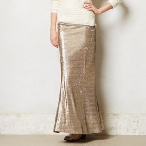 Gold Sequin Maxi Skirt